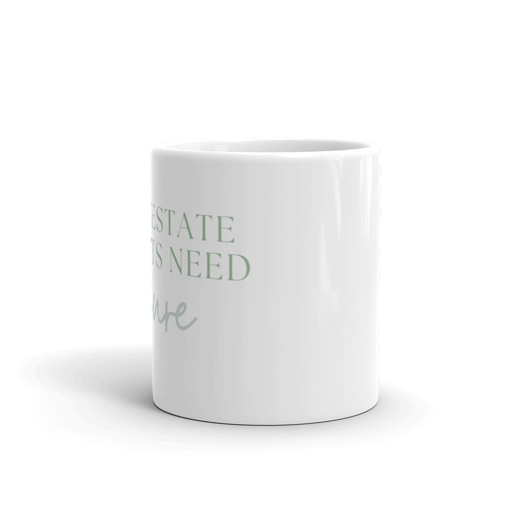 Real Estate Closure White glossy mug
