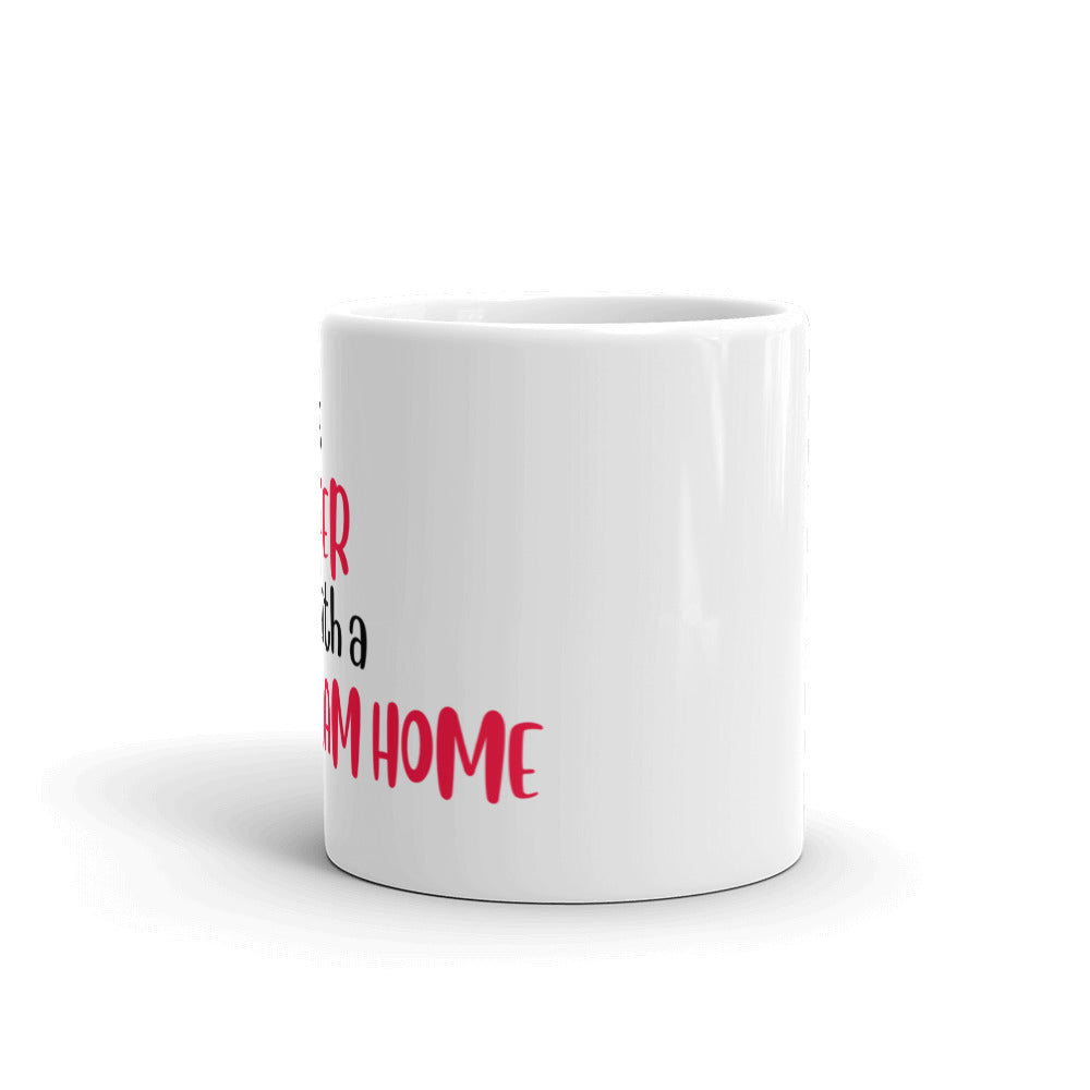 Life Is Better Real Estate White glossy mug