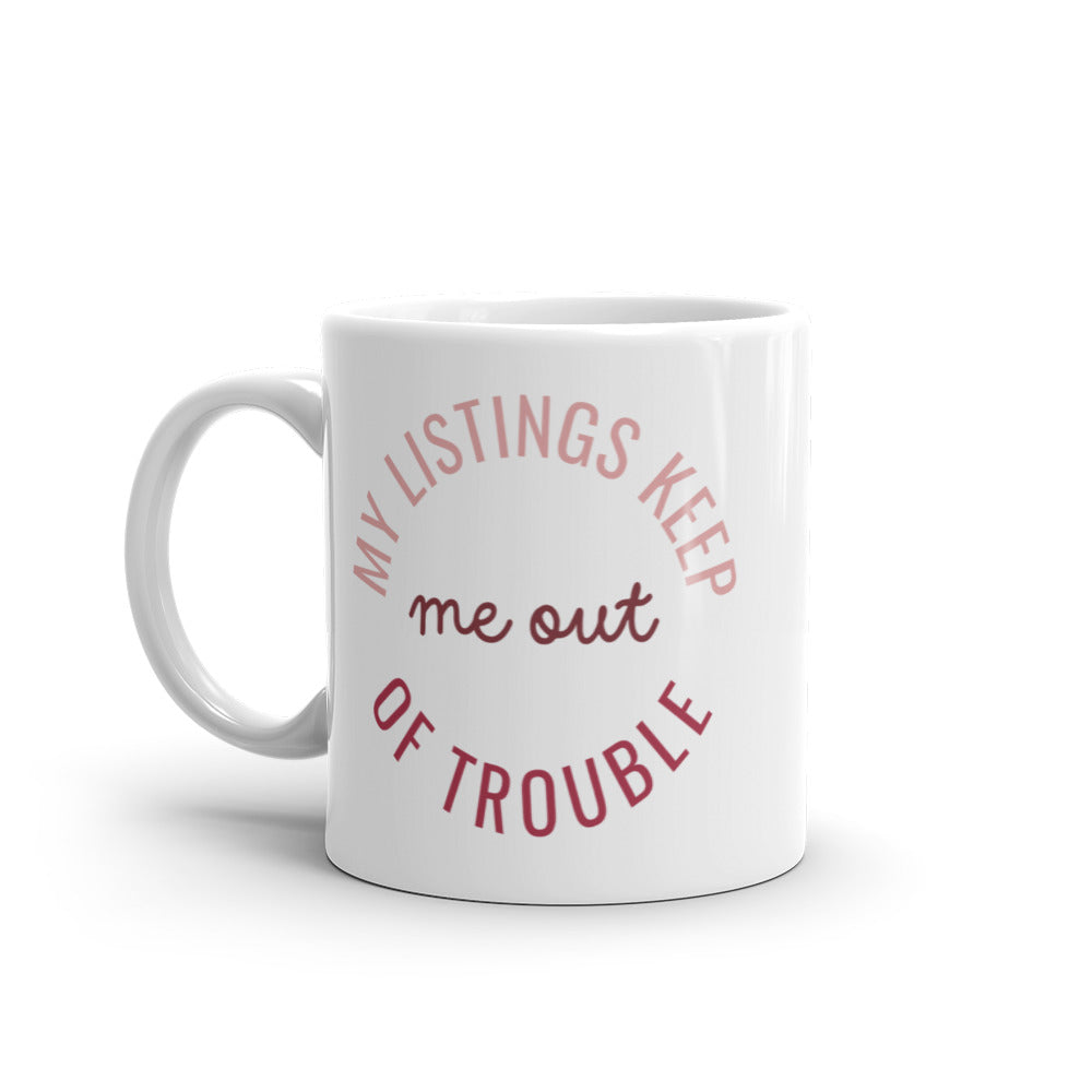 Listings Real Estate glossy mug