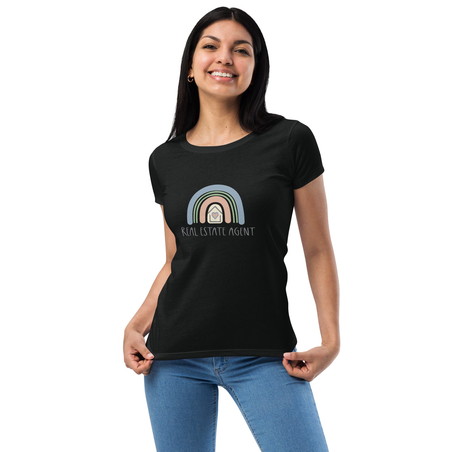 Real Estate Rainbow fitted t-shirt