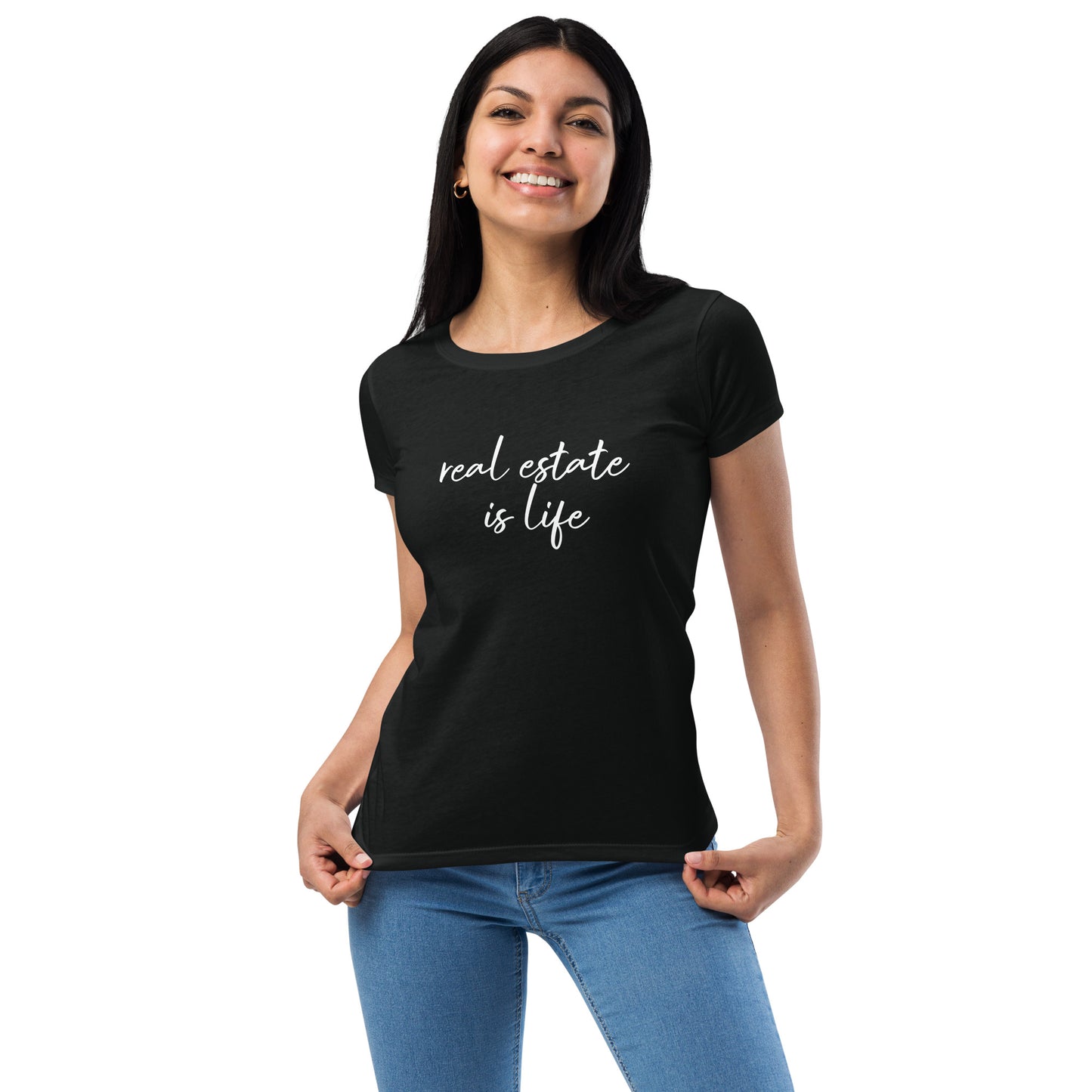 Women’s Real Estate House Hustler fitted t-shirt