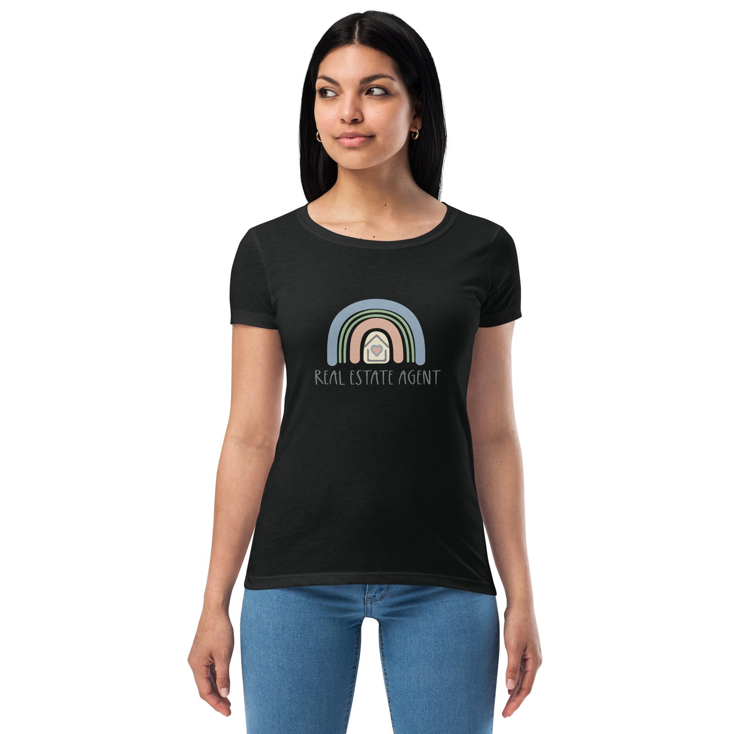 Real Estate Rainbow fitted t-shirt