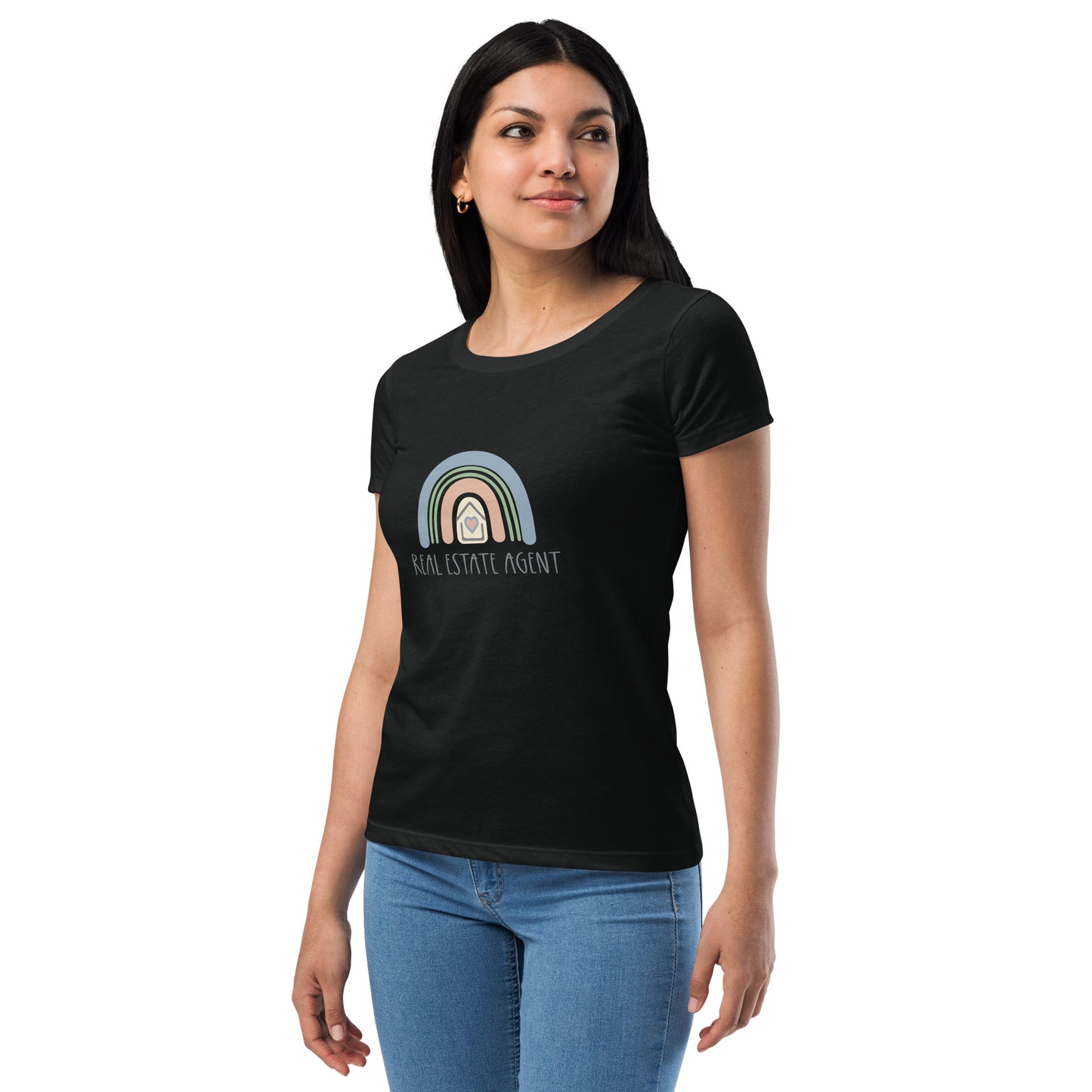 Real Estate Rainbow fitted t-shirt