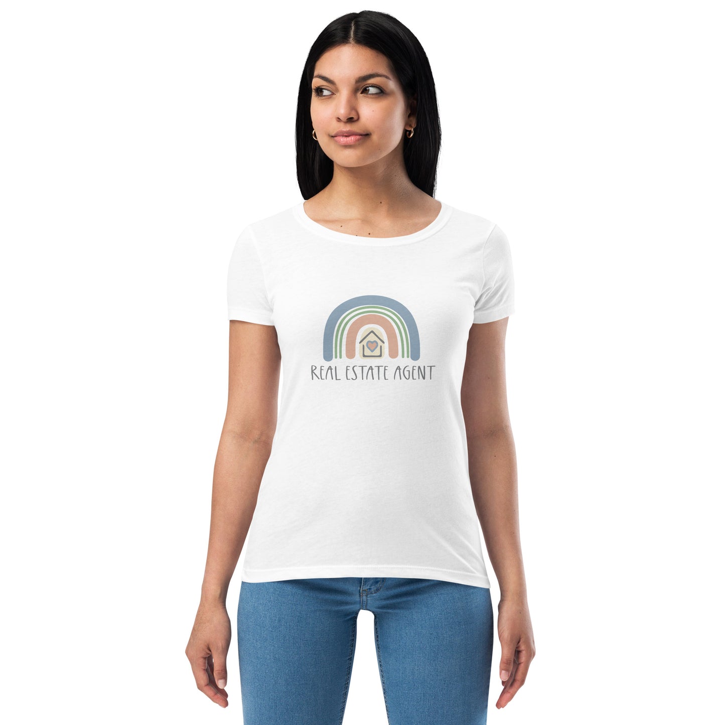 Real Estate Rainbow fitted t-shirt