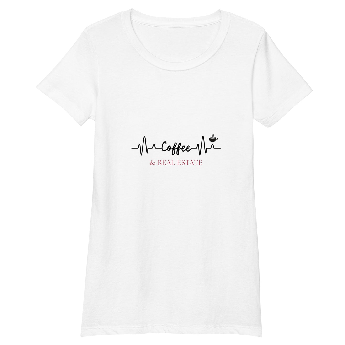 Women’s Coffee and Real Estate fitted t-shirt