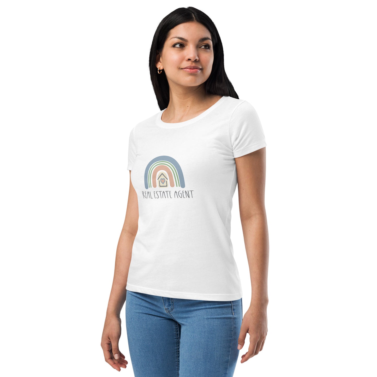 Real Estate Rainbow fitted t-shirt