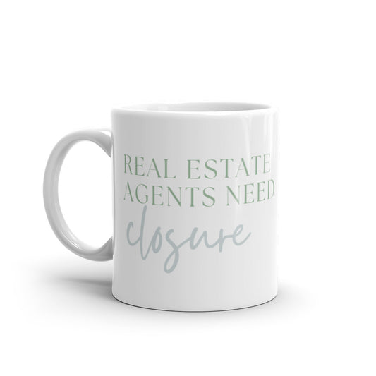 Real Estate Closure White glossy mug