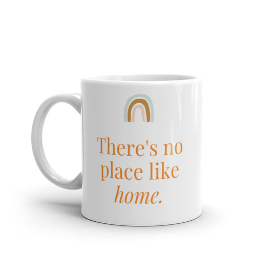 No Place Like Home Real Estate White glossy mug