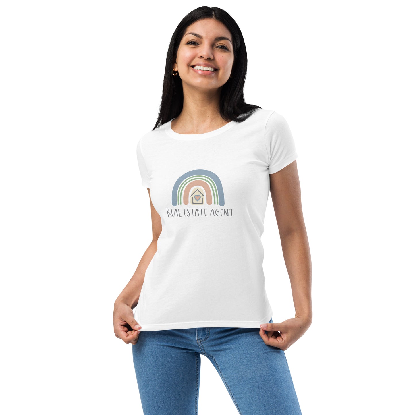 Real Estate Rainbow fitted t-shirt